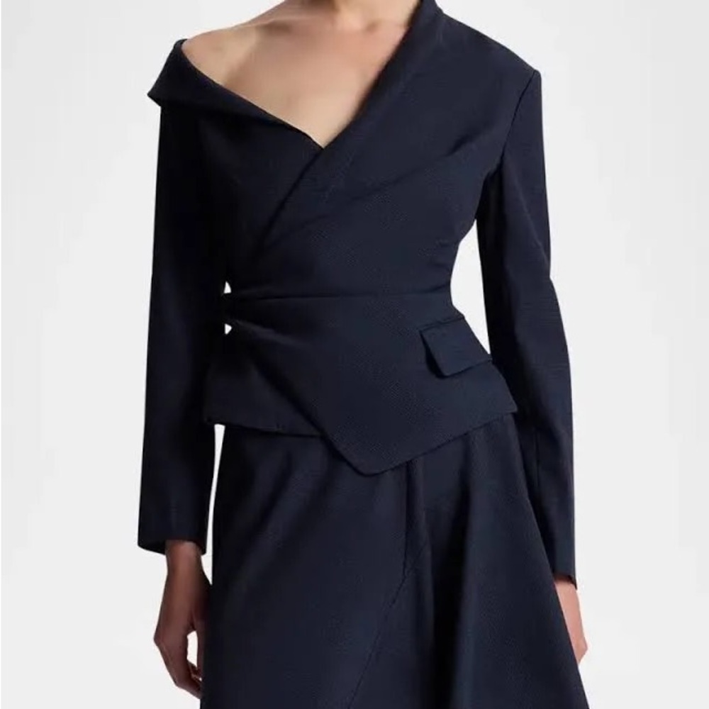 A.L.C. Off-Shoulder Deep Navy Blazer & Skirt